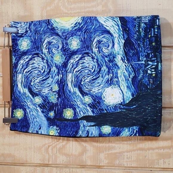 Iro Iro Art Van Gogh Starry Nights Pencil Skirt Size M - Picture 1 of 5